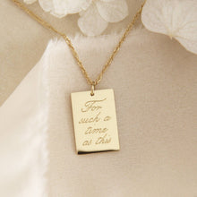 Load image into Gallery viewer, Esther 4:14 Necklace, For Such A Time As This Necklace: Silver
