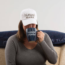 Load image into Gallery viewer, Blessed Mama White Adjustable Hat