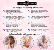 Load image into Gallery viewer, Girls Silver Pearl Cross Baby Baptism and Communion Bracelet: Large 6-12 Years