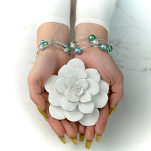 Load image into Gallery viewer, 12mm Shimmer Gray Pearl Blessing Bracelet: Standard