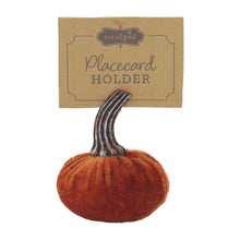 Load image into Gallery viewer, Velvet Pumpkin Place Card Holder