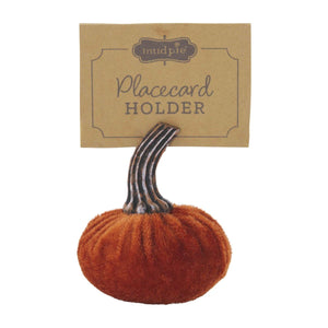 Velvet Pumpkin Place Card Holder