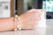 Load image into Gallery viewer, 12mm Platinum Murano Glass Blessing Bracelet: S