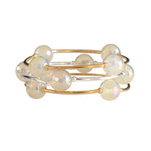 Load image into Gallery viewer, 12mm Faceted Mystic Champagne Agate Gold Blessing Bracelet: S