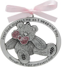 Load image into Gallery viewer, Pink Teddy Bear Crib Medal