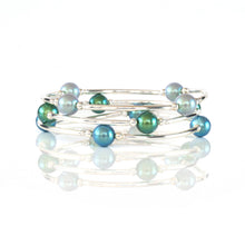 Load image into Gallery viewer, 8mm Shimmer Blue Pearl Blessing Bracelet: Standard