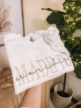 Load image into Gallery viewer, Embroidered Made To Worship WHITE Sweatshirt ORIGINAL