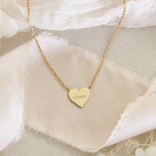 Load image into Gallery viewer, Chosen, Child of God Heart Necklace, Ephesians 1:4-5: Yellow Gold