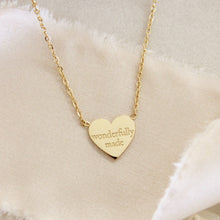 Load image into Gallery viewer, Wonderfully Made, Loved Necklace, Psalms 139:14: Yellow Gold