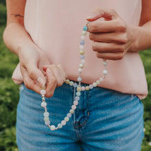 Load image into Gallery viewer, Mary, Mediatrix of Grace | Triple Stretch & Wrap Rosary Bracelet