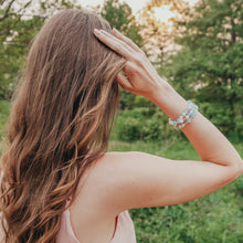 Load image into Gallery viewer, Mary, Mediatrix of Grace | Triple Stretch & Wrap Rosary Bracelet
