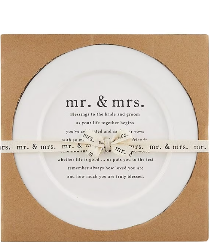 Mr. & Mrs. Wedding Blessing Round Platter