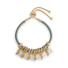 Load image into Gallery viewer, Gunmetal Heart and Angel Wing Bracelet