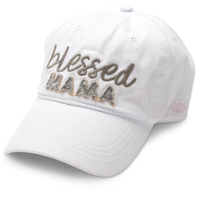 Load image into Gallery viewer, Blessed Mama White Adjustable Hat