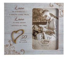 Load image into Gallery viewer, Love is a Miracle 50th Anniversary Frame