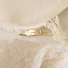 Load image into Gallery viewer, Loved Ring, John 3:16, Christian Gift Jewelry: Yellow Gold / 5