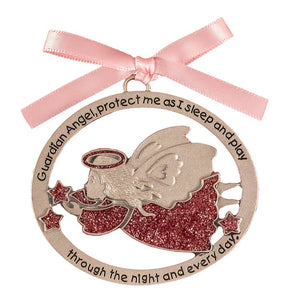 Pink Angel Crib Medal