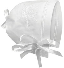 Load image into Gallery viewer, Christening Bonnet/Handkerchief with Straight Hem, White