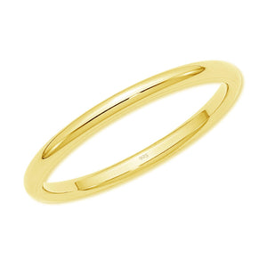 14K Gold-Plated Gold Band Baby Ring - 2mm Band (Size 1)