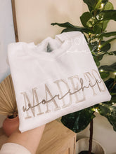 Load image into Gallery viewer, Embroidered Made To Worship WHITE Sweatshirt ORIGINAL