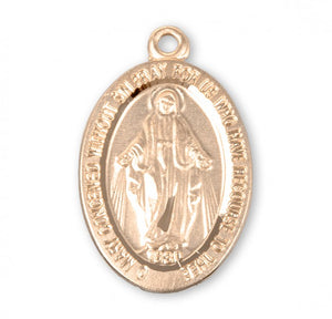Miraculous Medal Gold Over Sterling Silver