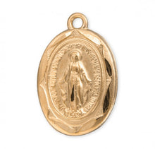 Load image into Gallery viewer, Miraculous Medal Gold Sterling Silver Oval