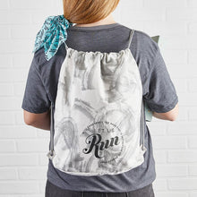Load image into Gallery viewer, Simply Faith Canvas Drawstring Bag - Let Us Run