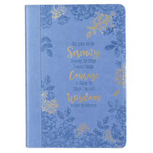 Load image into Gallery viewer, Serenity Prayer Blue Slimline Faux Leather Journal