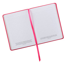 Load image into Gallery viewer, Be Still and Know Handy-sized LuxLeather Journal in Ruby Pink - Psalm 46:10