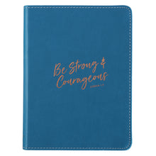 Load image into Gallery viewer, Be Strong & Courageous Handy-sized LuxLeather Journal - Joshua 1:9