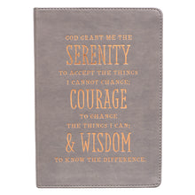 Load image into Gallery viewer, Serenity Prayer Classic LuxLeather Journal in Gray