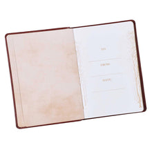 Load image into Gallery viewer, The Path of Life Slimline Faux Leather Journal in Brown - Psalm 16:11