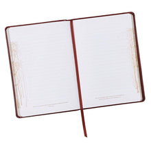 Load image into Gallery viewer, The Path of Life Slimline Faux Leather Journal in Brown - Psalm 16:11