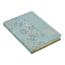 Load image into Gallery viewer, Hope & a Future Powder Blue Classic Faux Leather Journal - Jeremiah 29:11