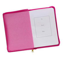 Load image into Gallery viewer, Grateful Heart Zippered Faux Leather Journal in Rose Pink