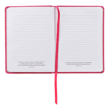 Load image into Gallery viewer, Be Joyful Bright Pink Handy-size Faux Leather Journal
