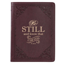 Load image into Gallery viewer, Be Still and Know Brown Handy-Sized Faux Leather Journal - Psalm 46:10
