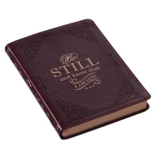 Load image into Gallery viewer, Be Still and Know Brown Handy-Sized Faux Leather Journal - Psalm 46:10