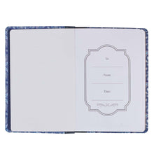 Load image into Gallery viewer, Be Still & Know Blue Paisley Quarter-bound Faux Leather Classic Journal - Psalm 46:10