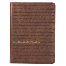 Load image into Gallery viewer, I Know the Plans Brown Handy-size Faux Leather Journal - Jeremiah 29:11