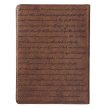 Load image into Gallery viewer, I Know the Plans Brown Handy-size Faux Leather Journal - Jeremiah 29:11