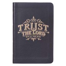 Load image into Gallery viewer, Trust in the LORD Black Handy-sized Full Grain Leather Journal - Proverbs 3:5