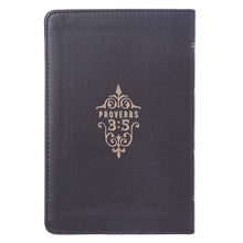 Load image into Gallery viewer, Trust in the LORD Black Handy-sized Full Grain Leather Journal - Proverbs 3:5