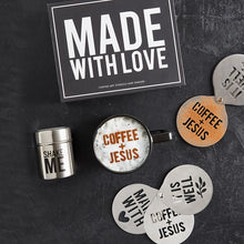 Load image into Gallery viewer, Coffee Art Stencil & Shaker Box