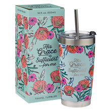 Load image into Gallery viewer, His Grace Stainless Steel Travel Mug With Reusable Stainless Steel Straw