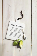Load image into Gallery viewer, MR. & MRS. Marble Board Set