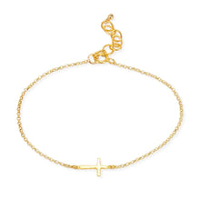 Load image into Gallery viewer, Faith Sideways Cross Bracelet