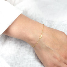 Load image into Gallery viewer, Faith Sideways Cross Bracelet