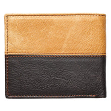 Load image into Gallery viewer, Two-tone Brown Leather Wallet with Cross Badge