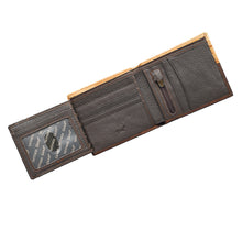 Load image into Gallery viewer, Two-tone Brown Leather Wallet with Cross Badge